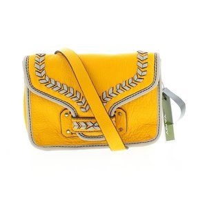 Oryany yellow and grey leather crossbody bag